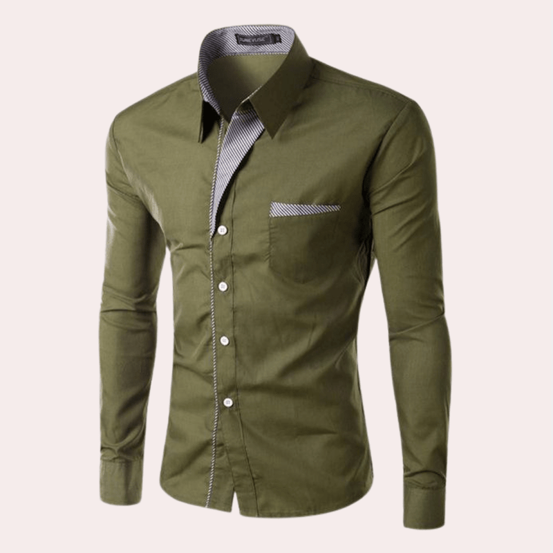 Men's Business Shirt with Kent Collar