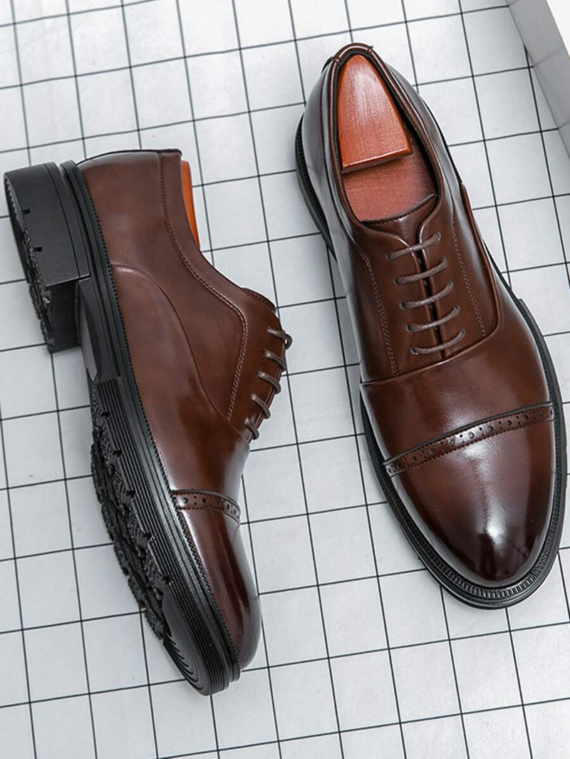 Elegant Men's Cap Toe Oxford Shoes
