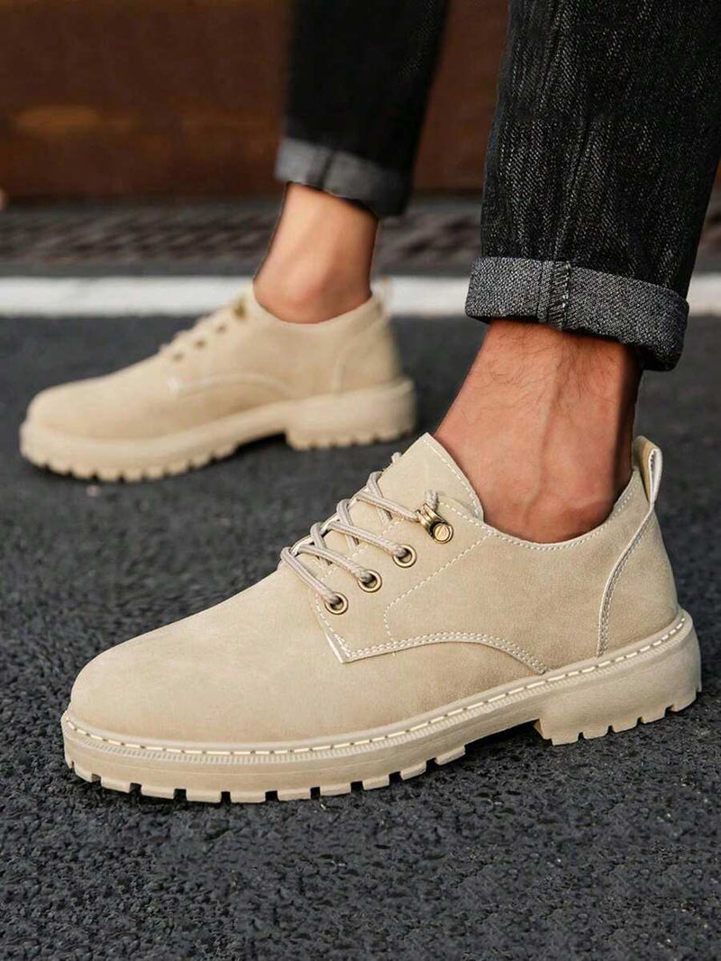 Men's Lug Sole Lace-Up Shoes