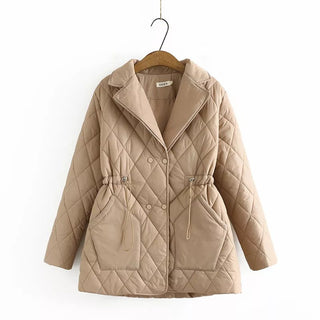 Taillierte Steppjacke Damen Elegant - Cecile LavelleKhaki