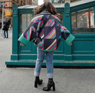 Vintage Jacke Karomuster-Jacke-Cecile Lavelle-Cecile Lavelle