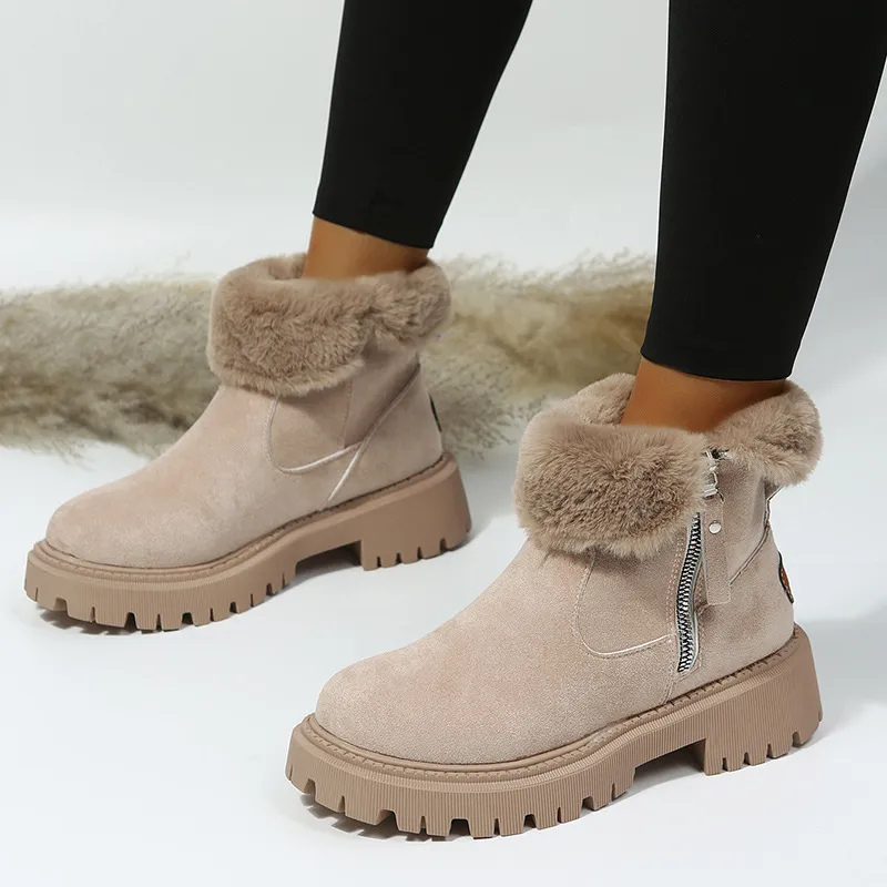 Women’s winter boots with fur collars