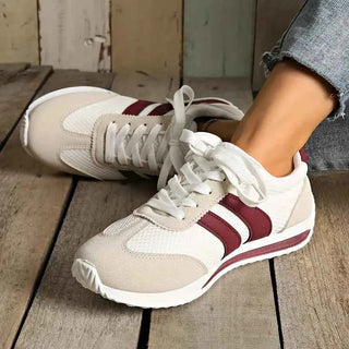 Atmungsaktiver Mesh Sneaker - Cecile LavelleWeiß - Orange