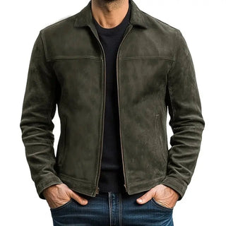 Bikerjacke Herren Slim Fit - Cecile LavelleArmeegrün