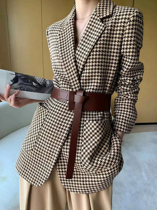Blazer Damen mit Gürtel - Cecile LavelleBraun