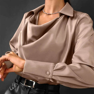 Bluse mit Carmenausschnitt - Cecile LavelleBlau
