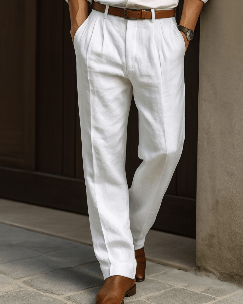 Men's pleated trousers regular fit elegant