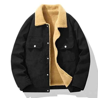 Corduroy Winterjacke Herren - Cecile LavelleSchwarz