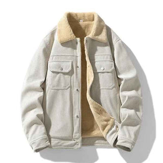 Corduroy Winterjacke Herren - Cecile LavelleWeiß