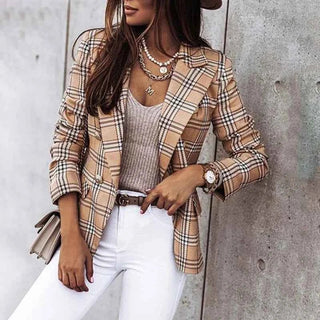 Damen Blazer Elegant Klassisch - Cecile LavelleRot