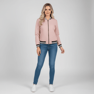 Damen Bomberjacke mit Reißverschluss Sportlich - Cecile LavelleRosa