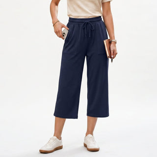 Damen Culotte in 3/4-Länge mit Taschen - Cecile LavelleDunkelblau