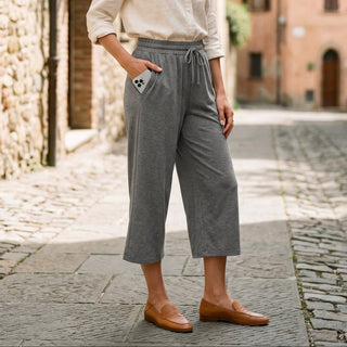 Damen Culotte in 3/4-Länge mit Taschen - Cecile LavelleSchwarz