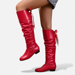 Damen Kniehohe Stiefel mit Absatz Elegant - Cecile LavelleSchwarz