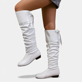 Damen Kniehohe Stiefel mit Absatz Elegant - Cecile LavelleWeiß
