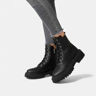Damen Schnürstiefeletten mit Profilsohle Modern - Cecile LavelleSchwarz