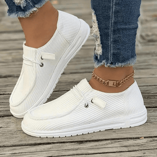 Damen Slip - On Schuhe Flach - Cecile LavelleWeiß
