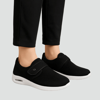 Damen Sneaker Mit Komfortsohle Und Klettverschluss - Cecile LavelleSchwarz