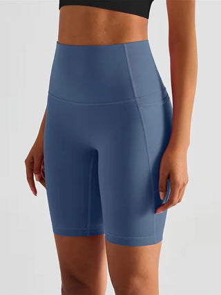 Damen Sport - Leggings Shorts mit Tasche - Cecile LavelleRetro Blau