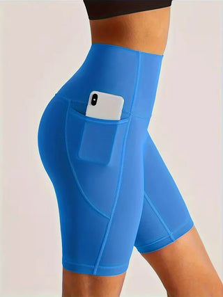 Damen Sport - Leggings Shorts mit Tasche - Cecile LavelleKönigsblau