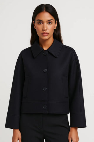 Damen Übergangsjacke Kurz Elegant - Cecile LavelleSchwarz