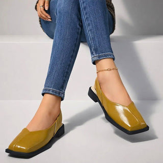 Elegante Damen Ballerinas Mit Square Toe - Cecile LavelleSchwarz