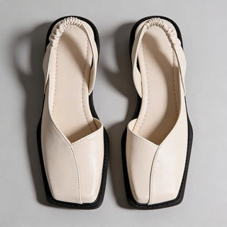 Elegante Damen Ballerinas Mit Square Toe - Cecile LavelleBeige