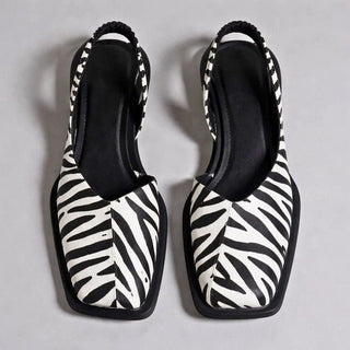 Elegante Damen Ballerinas Mit Square Toe - Cecile LavelleLeopard