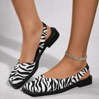 Elegante Damen Ballerinas Mit Square Toe - Cecile LavelleSchwarz