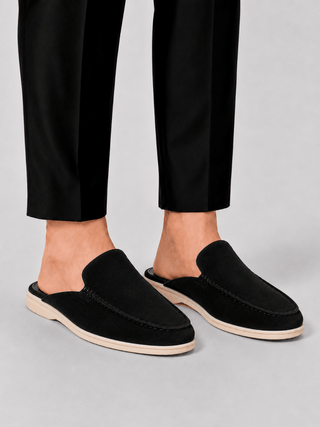 Elegante Herren Loafer Mit Offener Ferse - Cecile LavelleSchwarz