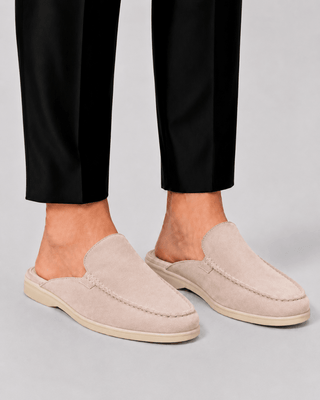 Elegante Herren Loafer Mit Offener Ferse - Cecile LavelleCremeweiß