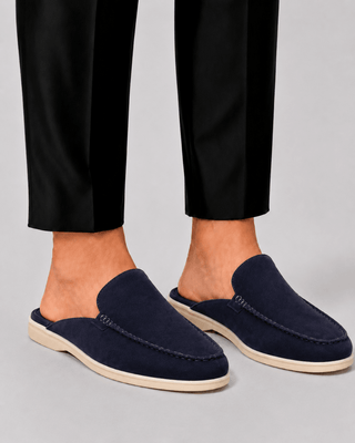 Elegante Herren Loafer Mit Offener Ferse - Cecile LavelleDunkelblau