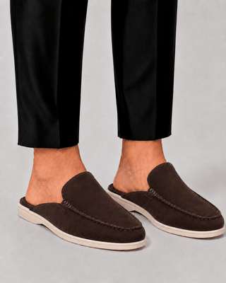 Elegante Herren Loafer Mit Offener Ferse - Cecile LavelleBraun