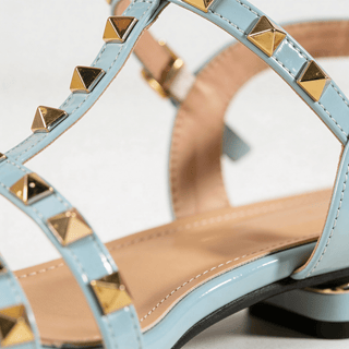 Elegante Riemchensandalen Damen mit Absatz - Cecile LavelleHellblau