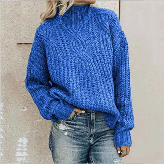 Eleganter Damenpullover mit Rundhals - Cecile LavelleBlau