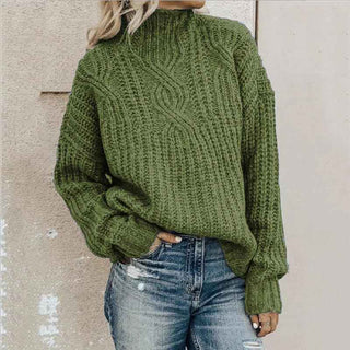 Eleganter Damenpullover mit Rundhals - Cecile LavelleGrün