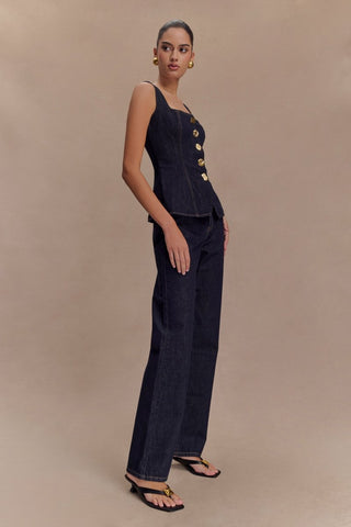 Elegantes Zweiteiler Set Weste Hose - Cecile LavelleDenim
