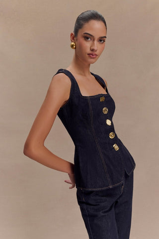 Elegantes Zweiteiler Set Weste Hose - Cecile LavelleDenim
