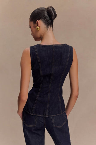 Elegantes Zweiteiler Set Weste Hose - Cecile LavelleDenim