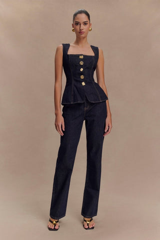 Elegantes Zweiteiler Set Weste Hose - Cecile LavelleDenim