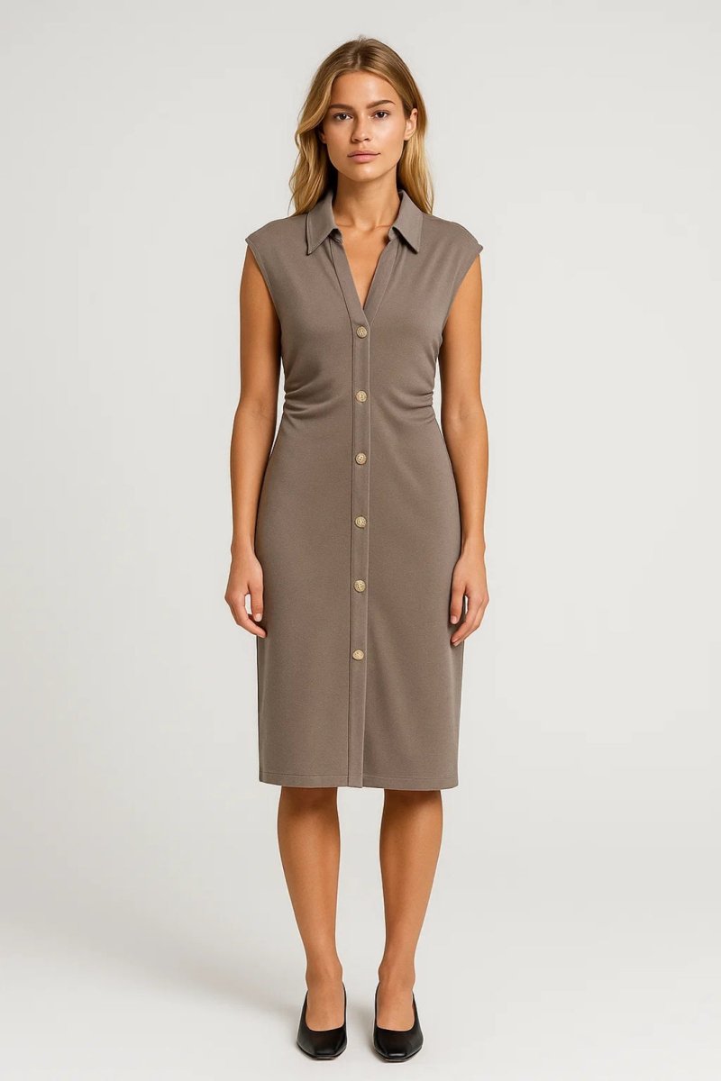 Sleeveless Elegant Midi Sheath Dress for Women