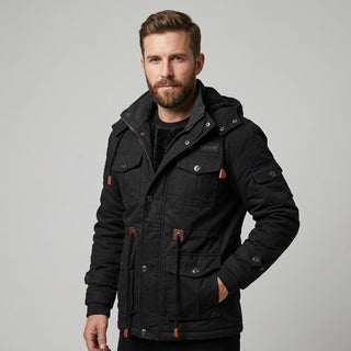 Fleecejacke Herren Mit Kapuze - Cecile LavelleSchwarz