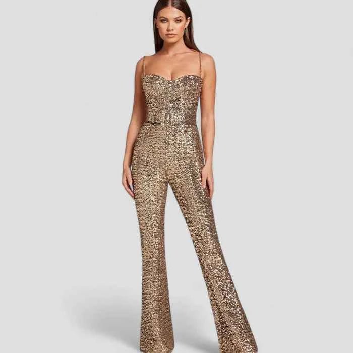 Flowing Wide-Leg Pantsuit
