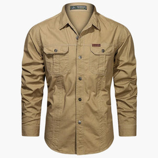 Freizeithemd Herren Langarm Casual - Cecile LavelleKhaki