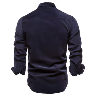 Freizeithemd Kurzarm Herren Slim Fit - Cecile LavelleMarineblau