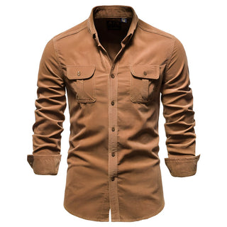 Freizeithemd Kurzarm Herren Slim Fit - Cecile LavelleBraun