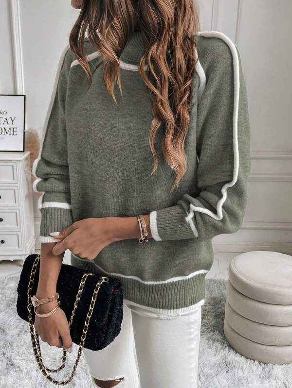 Padded oversized sweater