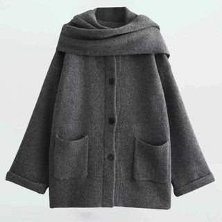 Geknöpfte Strickjacke mit Struktur - Cecile LavelleGrau
