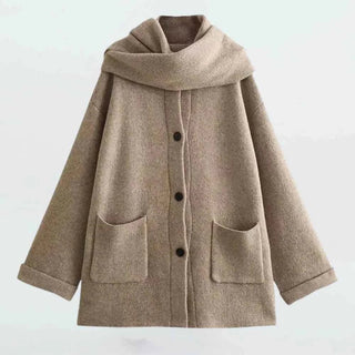 Geknöpfte Strickjacke mit Struktur - Cecile LavelleBeige
