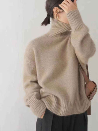 Gerippter Pullover mit Streifen - Cecile LavelleKhaki